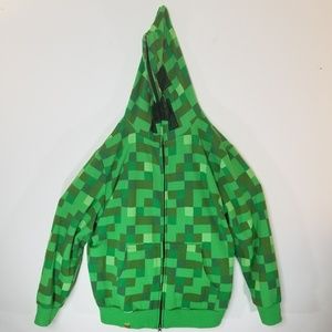 Jinx Minecraft Digital Camo Hoodie Women XL (Kid)